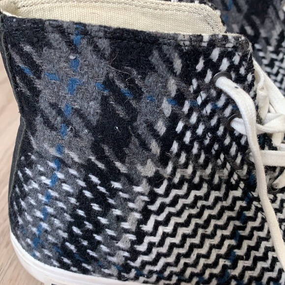 SeaVees Checked Print High Top Sneakers - Picture 4 of 7